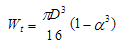 空心圆轴的外径为D，内径为d，α=d/D。其抗扭截面系数为( )。