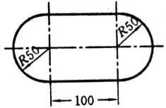 在厚度δ=5mm的钢板上，冲出一个形状如图所示的孔，钢板剪断时的剪切极限应力τu=300MPa，求冲