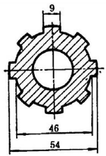 花键轴的截面尺寸如图所示，轴与轮毂的配合长度l=60mm，靠花键侧面传递的力偶矩了T=1800N·m