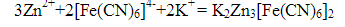 在500mL溶液中含有9.21g K4[Fe（CN)6]，计算该溶液的浓度及在以下反应中对Zn2＋的
