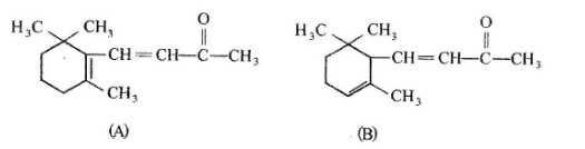 紫罗兰酮有两种异构体：α－紫罗兰酮及β－紫罗兰酮。α－紫罗兰酮在228nm（ε14000)有吸收，β