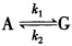 某对峙反应，已知在某温度下k1=0.006min－1，k2=0.002min－1。若反应开始时只有A
