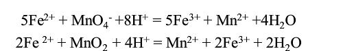 0.200g某含锰试样中的锰的含量被分析如下：加入50.0mL0.100mol·L－1（NH4)2F