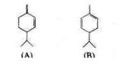 水芹烯有两种异构体，α异构体的紫外吸收峰在263nm（ε=2500)，β异构体紫外吸收峰在231nm
