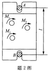 如图所示，多轴钻床在水平工件上钻孔时，每个孔的切削力偶矩是M1=M2=M3=20N.m，固定螺栓A和