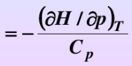 证明：（1)焦耳－汤姆逊系数：；  （2)对理想气体μJ－T=0。证明：(1)焦耳-汤姆逊系数：； 