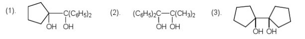 写出下列化合物在酸催化下的重排产物，并写出（1)在酸催化下的重排反应机理。写出下列化合物在酸催化下的