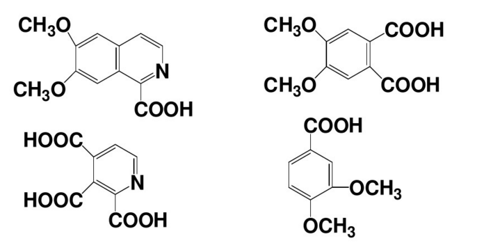 罂粟碱C20H21O4N是一个生物碱，存在于鸦片中。它与过量的HI酸作用产生4mol的CH3I，表示