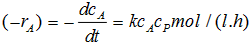 自催化反应的动力学方程  液相自催化反应A＋P→P＋P的速率方程表达式为    在等温间歇反应器中测