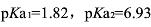 某二元酸H2B，已知，若用CNaOH=0.100mol·dm－3的氢氧化钠溶液滴定的H2B溶液，滴定