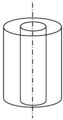 两个无限长同轴圆柱面，半径分别为Rl和R2（R2＞R1)，带有等值异号电荷，每单位长度的电量分别为＋