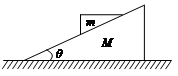 如图所示，在光滑水平面上，放一倾角为θ的楔块，质量为m&#39;．在楔块的光滑斜面上A处放一质量为m