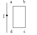通电导线一侧放一通电矩形线圈abcd，与导线处于同一平面内，并且线圈两条边与直导线平行，如图所示。线