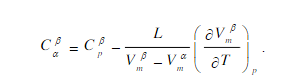 以表示在维持β相与α相两相平衡的条件下1molβ相物质升高1K所吸收的热量，称为β相的两相平衡摩尔热