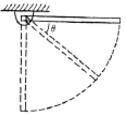 一质量为m，长l的均匀细杆OA，在竖直平面内可绕一水平轴O转动，如图1－2所示．开始时，杆由静止下摆