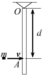 一长l=0.40m的均匀木棒，质量m&#39;=1.00kg，可绕水平轴O在竖直平面内转动，开始时棒