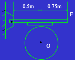 如图所示，飞轮的质量为60kg，直径为0.50m，转速为1.0×103r·min－1。现用闸瓦制动使
