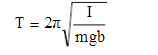 一质量为m的刚体在重力力矩的作用下绕固定的水平轴O作小幅度无阻尼自由摆动，如图所示。设刚体质心C到轴