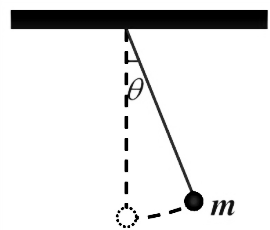 有一单摆，长为1.0m，最大摆角为5°，如图所示． (1) 求摆的角频率和周期 (2) 设开始时摆角