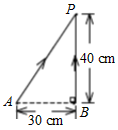 如图5—11所示，在A、B两处放置两个相干的点波源，它们的振动相位差为π。A、B相距30cm，观察点
