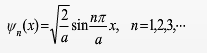 一维无限深势阱中粒子的定态波函数为。试求：（1)粒子处于基态时；（2)粒子处于n=2的状态时，在x=