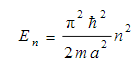 一维无限深势阱中的粒子的波函数，在边界处为零，这种定态物质波相当于两端固定的弦中的驻波，因而势阱宽度
