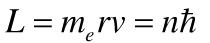 德布罗意关于玻尔角动量量子化的解释：以r表示氢原子中电子绕核运行的轨道半径，以λ表示电子波的波长。氢