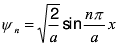 一维无限深势阱中粒子的定态波函数为．试求：（1)粒子处于基态时；（2)粒子处于n=2的状态时，在x=