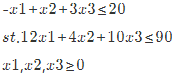 现有线性规划问题  maxz=－5x1＋5x2＋13x3    先用单纯形法求出最优解，然后分析在下