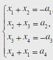 如果线性方程组有解，则常数a1，a2，a3，a4应满足条件______．如果线性方程组有解，则常数a