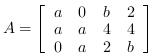 设是某非齐次线性方程组的增广矩阵，则当a、b的取值满足______时，方程组有唯一解；______时