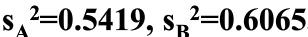 设两位化验员A，B独立地对某种聚合物含氯量用相同的方法各做10次测定，其测定值的样本方差依次为．设分