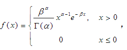 设随机变量X服从Г分布，其概率密度为    其中α＞0，β＞0是常数．求E（X)，D（X)．设随机变