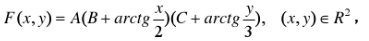 设二维随机变量（X，Y)的联合分布函数为    求常数A，B，C，以及边缘分布函数．设二维随机变量(