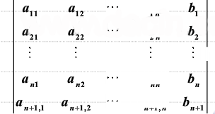证明：含有n个未知量n＋1个方程的线性方程组      有解的必要条件是行列式证明：含有n个未知量n