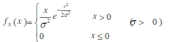 设随机过程Y（t)=Xcos（ωt＋Θ)，其中ω为常数，随机变量X服从瑞利分布  随机变量Θ～U（0