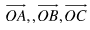 在四面体OABC中，设点G是△ABC的重心（三中线之交点)，求向量对于向量的分解式在四面体OABC中