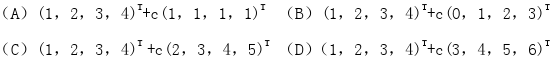 设α1，α2，α3是四元非齐次线性方程组Ax=b的三个解向量且秩r（A)=3，α1=（1，2，3，4