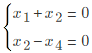 设4元线性方程组，又已知齐次线性方程组（Ⅱ)的通解为k1（0，1，1，0)T＋k2（－1，2，2，1