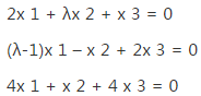 当α取何值时，下列齐次线性方程组只有零解、有非零解？并求解。当取何值时，下列齐次线性方程组只有零解、