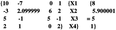 用LU分解及列主元高斯消去法解线性方程组    输出Ax=b中系数A=LU分解的矩阵L及U，解向量x