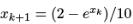 比较求ex＋10x－2=0的根到三位小数所需的计算量：  （1)在区间[0，1]内用二分法；  （2
