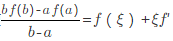 设f（x)在[a，b]上连续，在（a，b)内可导，证明在（a，b)内至少存在一点ξ，使设f(x)在[