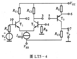 图LT5－4所示电路中，按下列要求分别接成所需的两级反馈放大器。（1)具有稳定的源电压增益。（2)具