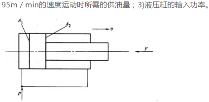 差动连接的单杆活塞式液压缸的无杆腔面积A1=50cm2，有杆腔面积A2=25cm2，机械效率ηM=0