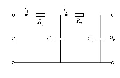 求下图所示RLC无源网络输出与输入的微分方程。设输入量为ui（t)输出量为uo（t)。求下图所示RL