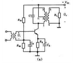 单调谐放大器如下图（a)所示。中心频率f0=30MHz，晶体管工作点电流IEQ=2mA，回路电感L1