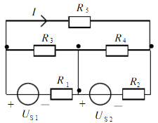 已知电路如图所示，R1=1Ω，R2=4Ω，R3=3Q，I1=1A，IS=2A，US1=US2，试求U