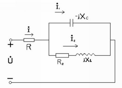 已知电路如图a所示，I1=10A，，R1=5Ω，R2=XL，U=200V，试求：I、R2、XC和XL