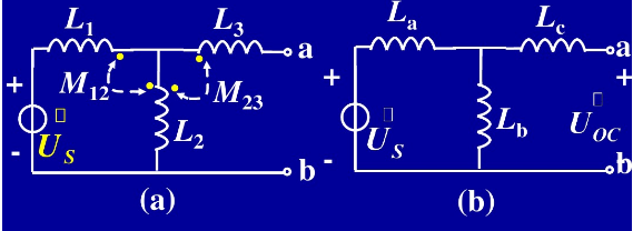 电路如图所示，已知，L1=8H，L2=6H，L3=10H，M12=4H，M23=5H，ω=2rad／